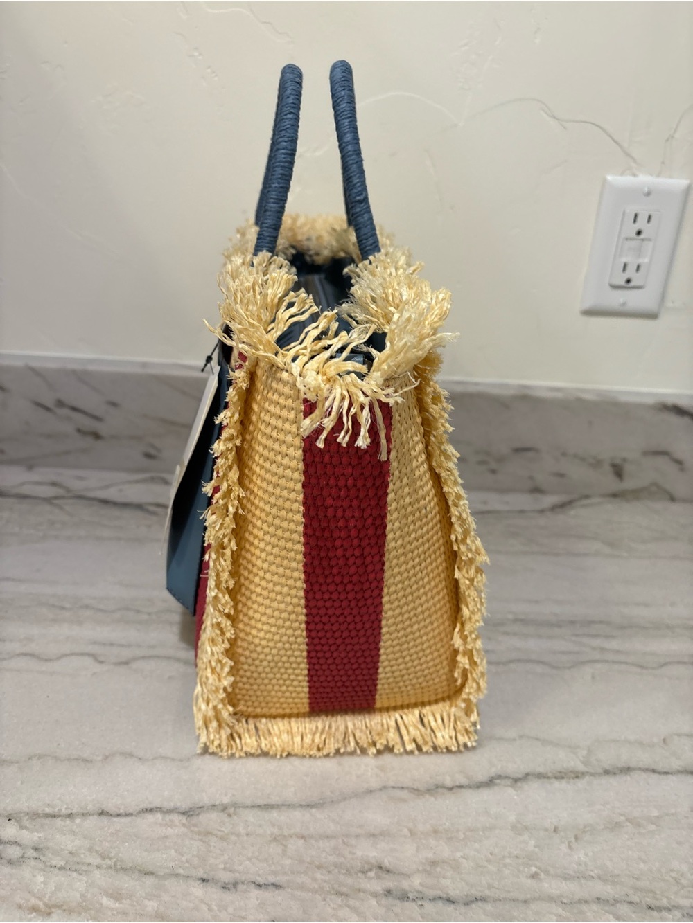 Patricia Nash Memories of Greece Straw Tote Bag - Picture 5 of 6